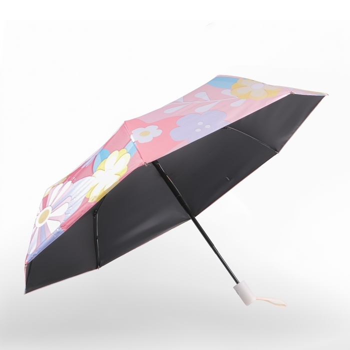 Зонт автоматический «Цветочная поляна», 3 сложения, 8 спиц, R = 49 см, цвет МИКС