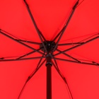 Зонт механический «Однотон», сатин, 4 сложения, 8 спиц, R = 49 см, цвет красный - фото 9659012