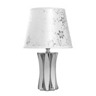 Настольная лампа «Сабина» Е14 40 Вт бело-серебристый 20×20×34 см - Фото 6