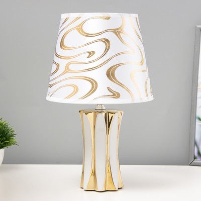 Настольная лампа «Сабина» Е14 40 Вт золото белый 20×20×34 см
