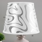 Настольная лампа "Николь" Е14 40Вт серебро  белый 20х20х33см - Фото 3