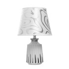 Настольная лампа "Николь" Е14 40Вт серебро  белый 20х20х33см - Фото 6