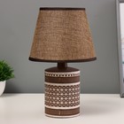 Настольная лампа " Шанталь" Е14 40Вт коричневый 17х17х27см - Фото 1