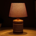 Настольная лампа " Шанталь" Е14 40Вт коричневый 17х17х27см - Фото 2