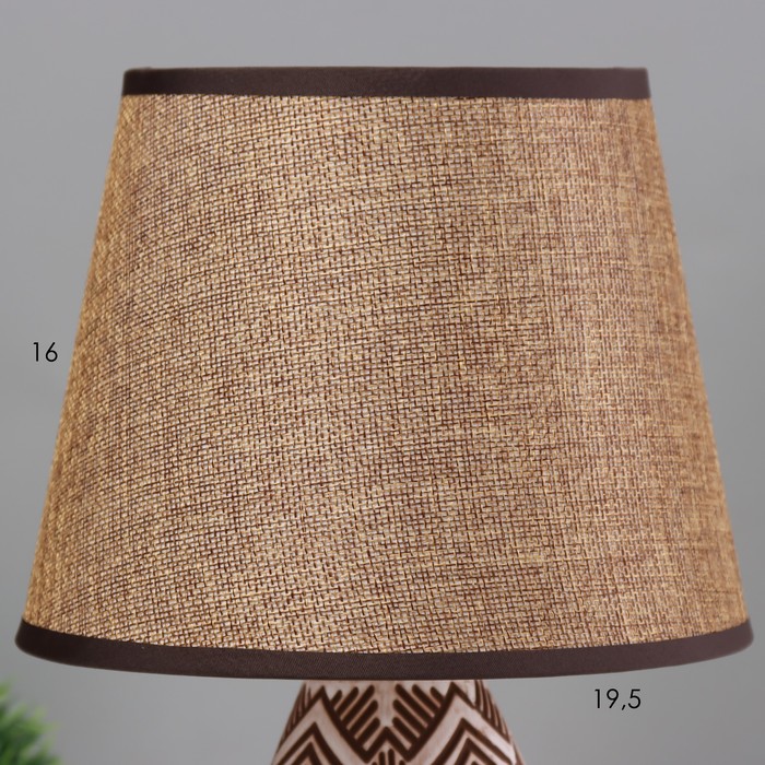 Настольная лампа "Савва" Е14 40Вт коричневый 20х20х32см