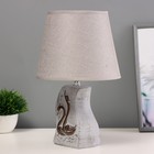 Настольная лампа«Лебеди» Е14 40 Вт серый 20×20×32 см - Фото 3