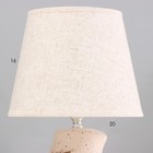 Настольная лампа«Сова» Е14 40 Вт бежевый 20×20×32 см - Фото 4