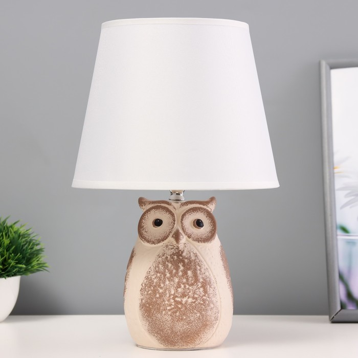 Настольная лампа«Филин» Е14 40 Вт коричневый 20×20×32 см - Фото 1