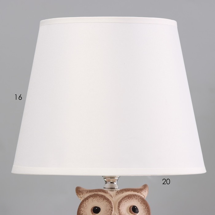Настольная лампа"Филин" Е14 40Вт коричневый 20х20х32см