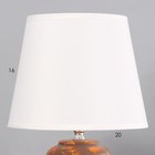 Настольная лампа «Ганна» Е14 40 Вт бежевый медный 20×20×33 см - Фото 4