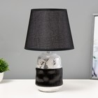 Настольная лампа "Ганна" Е14 40Вт серый черный 20х20х33см - фото 321500266