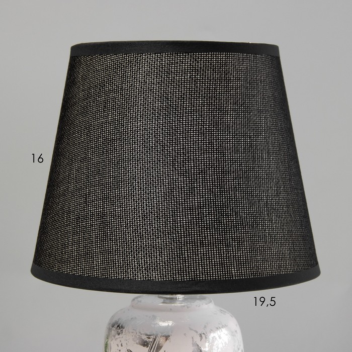 Настольная лампа "Ганна" Е14 40Вт серый черный 20х20х33см