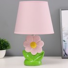 Настольная лампа "Цветок" Е14 40Вт розовый 20х20х33см - фото 300541582