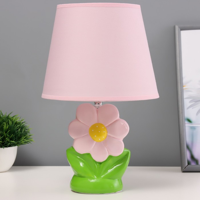 Настольная лампа "Цветок" Е14 40Вт розовый 20х20х33см - Фото 1
