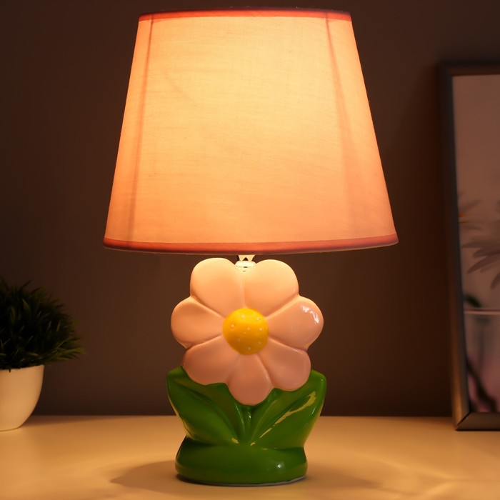 Настольная лампа "Цветок" Е14 40Вт розовый 20х20х33см - фото 1908141033