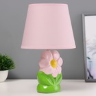 Настольная лампа «Цветок» Е14 40 Вт розовый 20×20×33 см - Фото 3
