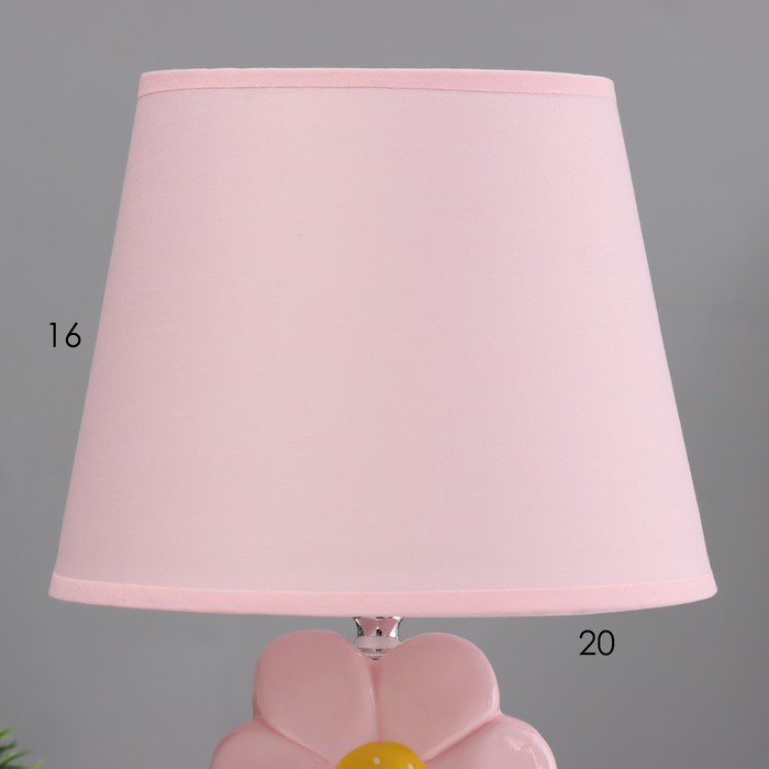 Настольная лампа "Цветок" Е14 40Вт розовый 20х20х33см - фото 1908141035