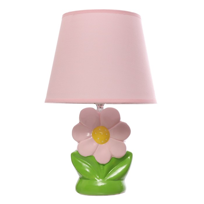 Настольная лампа "Цветок" Е14 40Вт розовый 20х20х33см