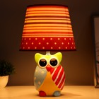 Настольная лампа "Совушка" Е14 40Вт цветной 20х20х32см - Фото 2