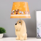 Настольная лампа «Собачка» Е14 40 Вт бежевый 20×20×37 см - Фото 3