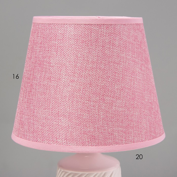 Настольная лампа "Миранда" Е14 40Вт розовый  20х20х34см