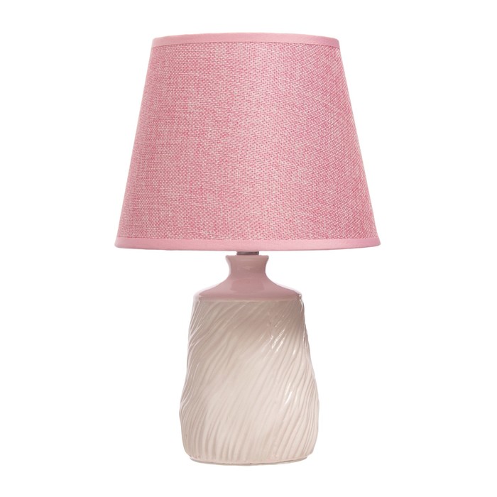 Настольная лампа "Миранда" Е14 40Вт розовый  20х20х34см