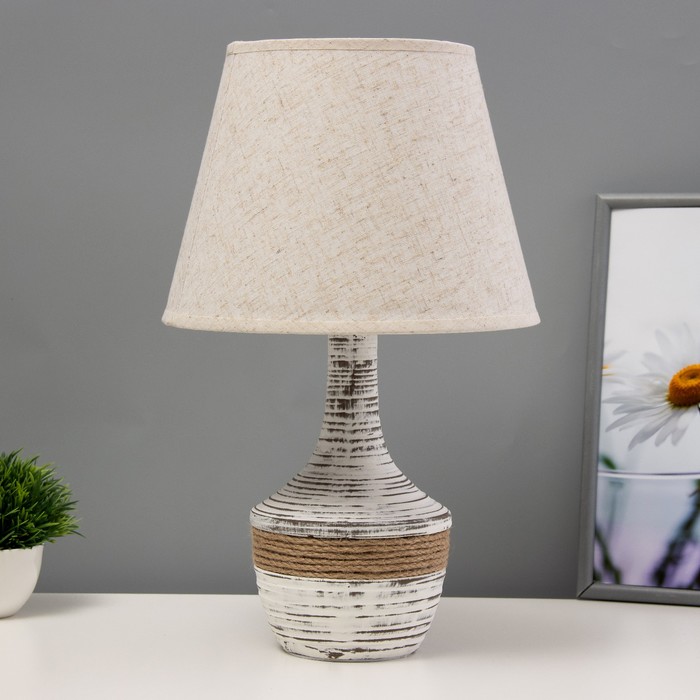 Настольная лампа «Юнона» Е14 40 Вт бежевый 25×25×41 см - Фото 1