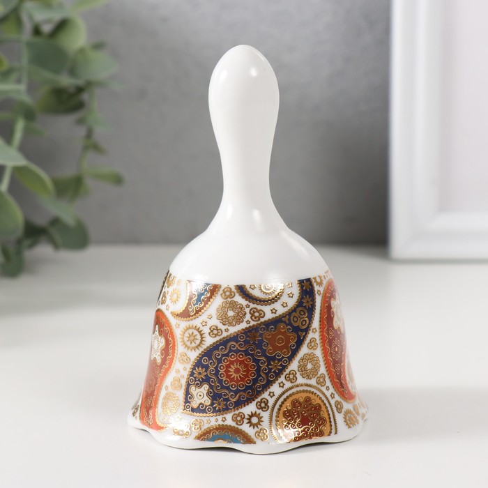 Колокольчик керамика «Узор пейсли», 6.5×6.5×10.5 см - Фото 1