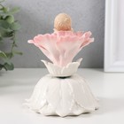 Сувенир музыкальный механический «Малыш спит в распустившемся цветке», керамика, 10.5×10×13 см - Фото 3