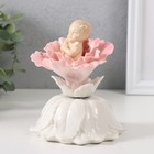 Сувенир музыкальный механический «Малыш спит в распустившемся цветке», керамика, 10.5×10×13 см - Фото 4