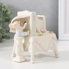 Сувенир музыкальный механический «Зайчик с ретро фотоаппаратом», керамика, 8.5×10.5×11 см - Фото 2