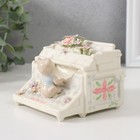 Сувенир музыкальный механический «Котёнок с цветочной печатной машинкой», керамика, 9×11×7.5 см - Фото 3