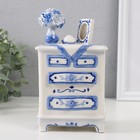 Сувенир музыкальный механический «Старинный комод с вазой с цветами», керамика, 7.5×10.6×18 см - Фото 1