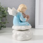 Сувенир музыкальный механический «Ангел на облаке играет на лире», керамика, 9×9.5×14.5 см - Фото 2
