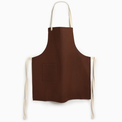 Фартук кухонный «Этель» Freedom, 60×70 см, лён 45%, хлопок 55% 395 г/м², тёмно-коричневый