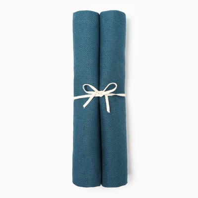 Салфетка «Этель» Minimalist design, 30×40 см, голубая, лён 54%, хлопок 46%, 500 г/м²