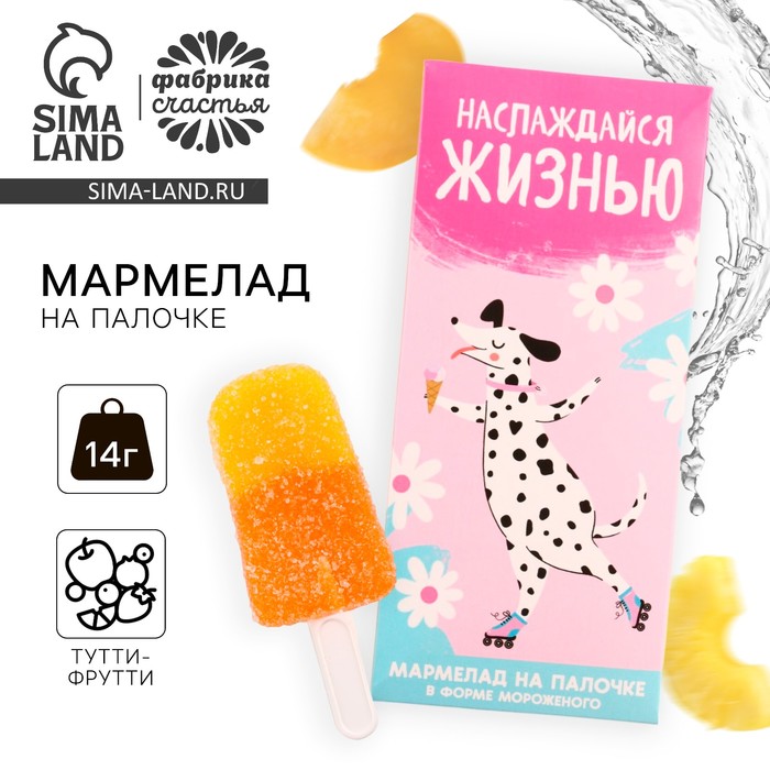 Мармелад мороженое «Наслаждайся жизнью», 1 шт. × 14 г - Фото 1