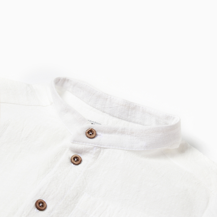 Рубашка для мальчика MINAKU цвет белый, рост 128 см