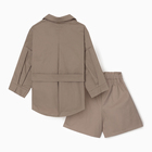 Костюм для девочки (Рубашка и шорты) MINAKU, цвет бежевый, рост 110 см - Фото 8