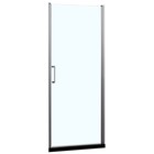 Распашная дверь Azario ALBERTA 900х1900 мм, прозрачное стекло 6 мм, цвет профиля серебро - фото 302098104