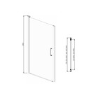 Распашная дверь Azario ALBERTA 900х1900 мм, прозрачное стекло 6 мм, цвет профиля серебро - Фото 3