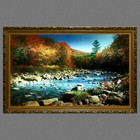 Картина с подсветкой "Пейзаж - Горная река" 112*75см - Фото 2