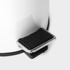 УЦЕНКА Ведро мусорное с педалью Stölz, 3 л, нержавеющая сталь, цвет белый - Фото 3