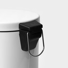 УЦЕНКА Ведро мусорное с педалью Stölz, 12 л, нержавеющая сталь, белое - Фото 5