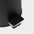 УЦЕНКА Ведро мусорное с педалью Stölz, 3 л, нержавеющая сталь, чёрное - Фото 2