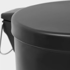 УЦЕНКА Ведро мусорное с педалью Stölz, 12 л, нержавеющая сталь, цвет чёрный - Фото 6
