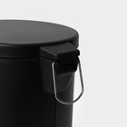 УЦЕНКА Ведро мусорное с педалью Stölz, 12 л, нержавеющая сталь, цвет чёрный - Фото 7