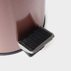 УЦЕНКА Ведро мусорное с педалью Stölz, 3 л, нержавеющая сталь, бронзовое - Фото 3