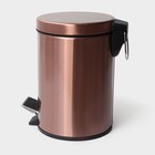 УЦЕНКА Ведро мусорное с педалью Stölz, 3 л, нержавеющая сталь, бронзовое - Фото 6