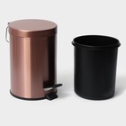 УЦЕНКА Ведро мусорное с педалью Stölz, 3 л, нержавеющая сталь, бронзовое - Фото 9